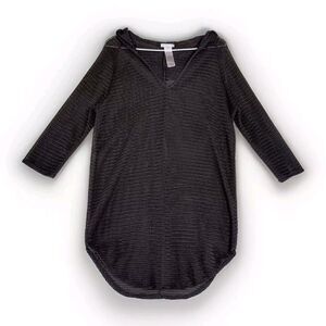 Jordan Taylor Swimsuit Cover Up Womens Small Sheer Mesh Hooded Cruise Resort